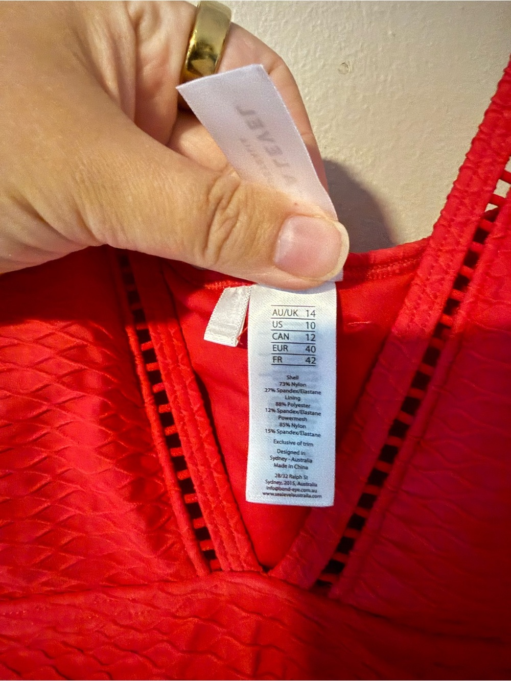 Sea Level Honeycomb Spliced One Piece Swimsuit Size 10 - Picture 4 of 4